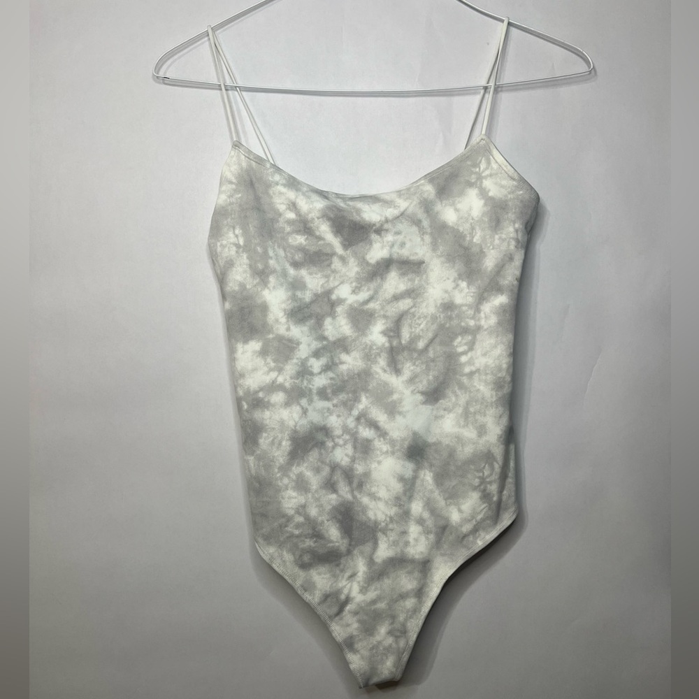 Abercrombie & Fitch Soft AF Gray Tie-Dye Bodysuit Size Large NWT